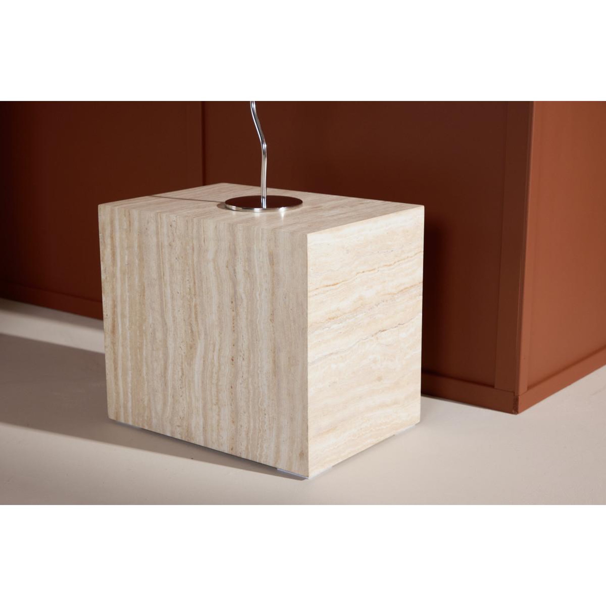 Voir la diapositive 6 : Paris Prix Table d'appoint effet travertin  york  35cm beige