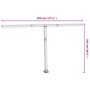 Voir la diapositive 6 : VIDAXL Jeu de poteaux d'auvent blanc 450x245 cm fer