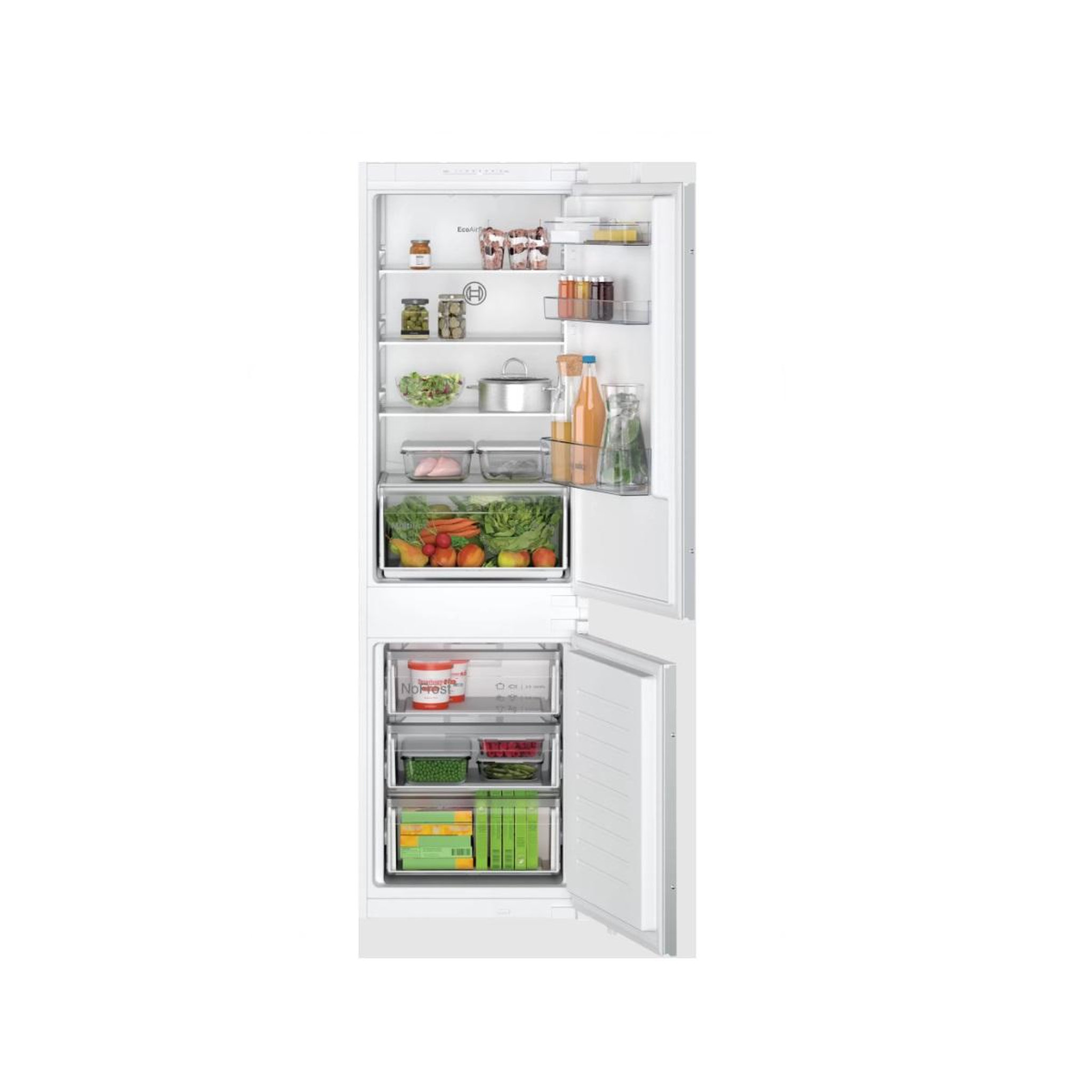 BOSCH Réfrigérateur combiné intégrable à glissières 260l blanc - kin86nse0