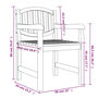Voir la diapositive 6 : VIDAXL Chaises de jardin lot de 8 58x59x88 cm bois massif de teck