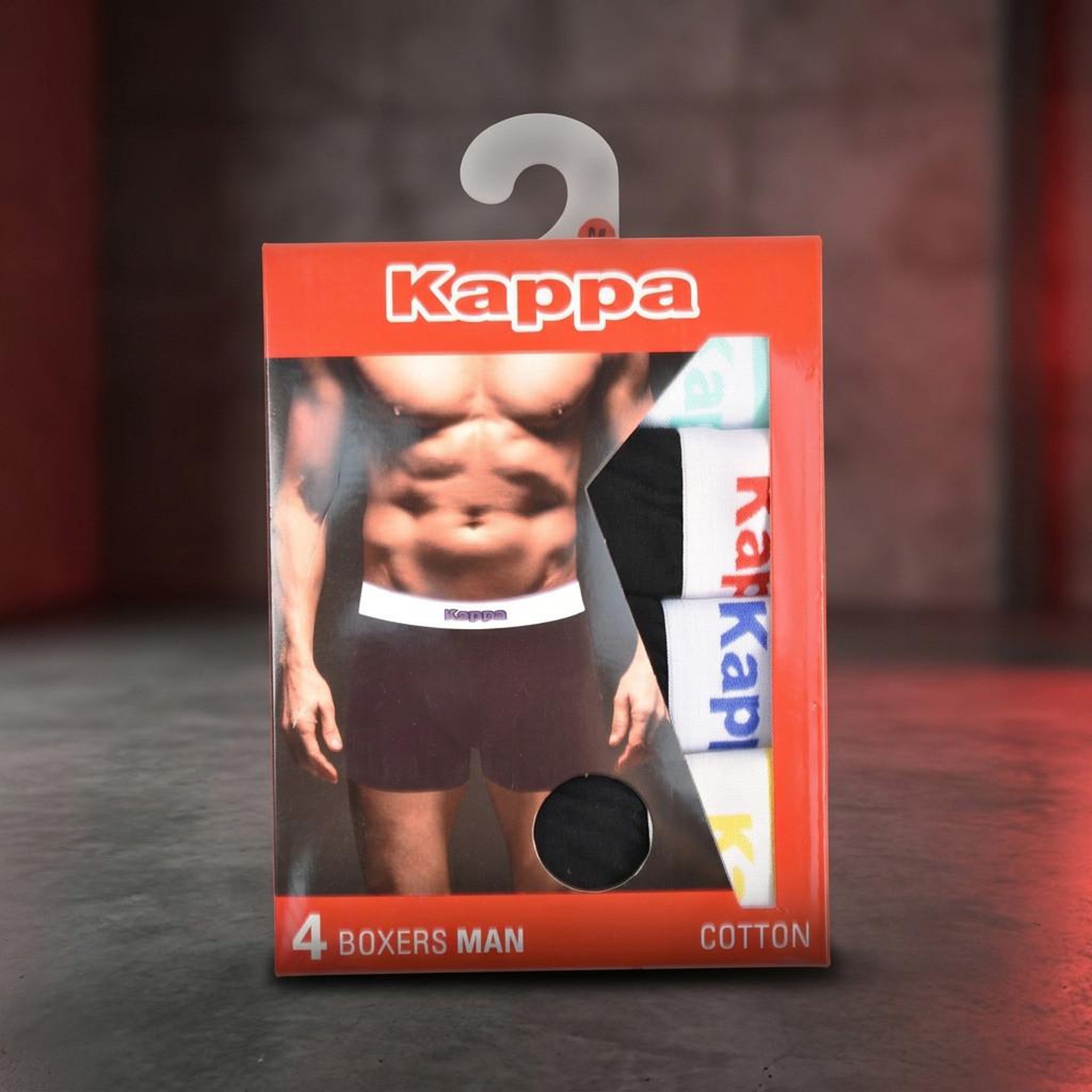 Voir la diapositive 4 : KAPPA KAPPA Boxers Homme Pack de 4 (Lot) - Coton, Coffret Cadeau