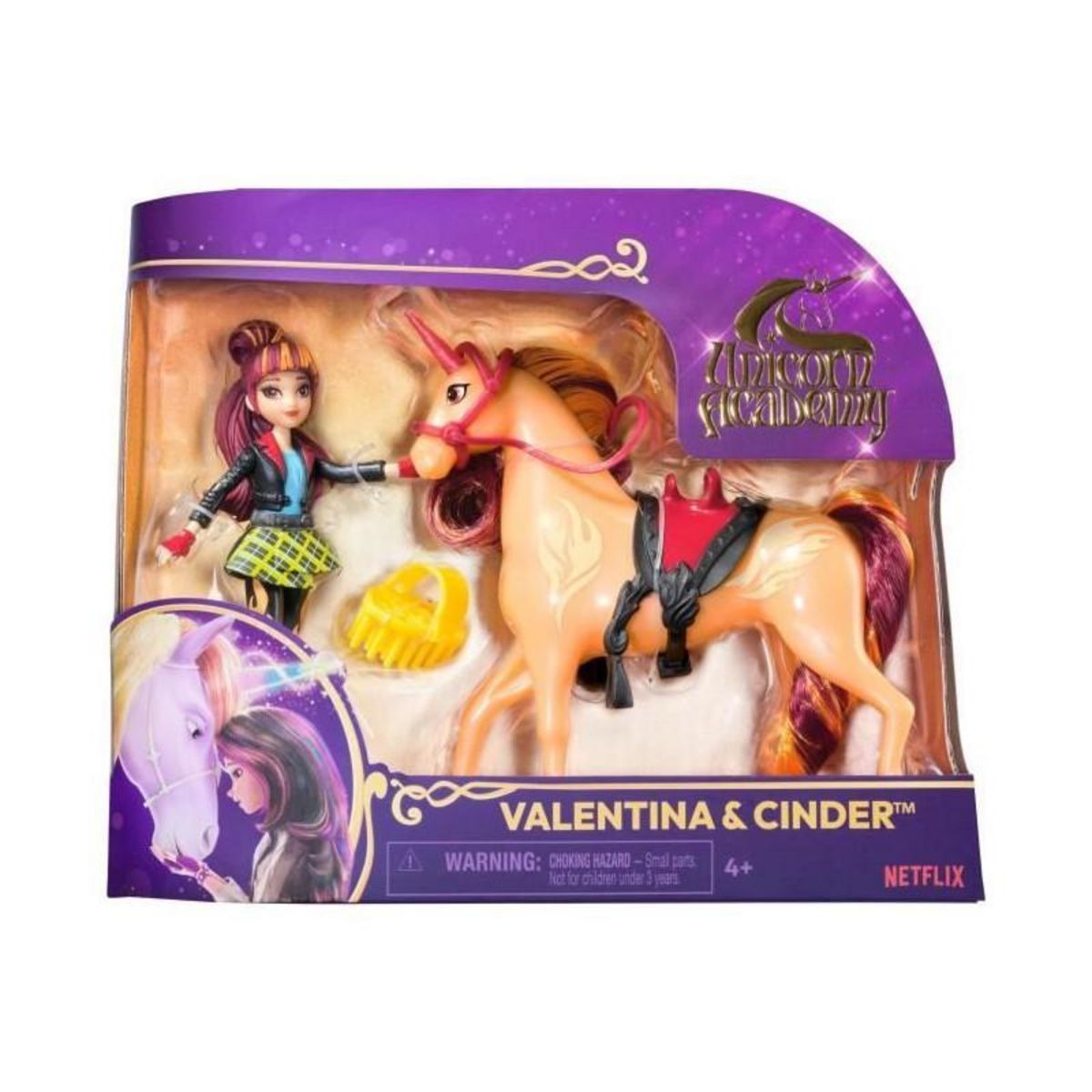 Spin Master SPIN MASTER COFFRET LICORNE ET POUPEE CINDER ET VALENTINA Unicorn Academy
