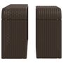 Voir la diapositive 5 : VIDAXL Etageres de rangement 2 pcs marron resine tressee