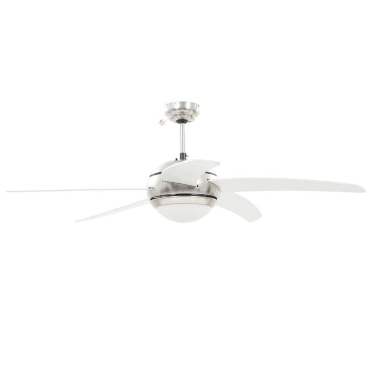 VIDAXL Ventilateur de plafond orné avec lampe 128 cm Blanc