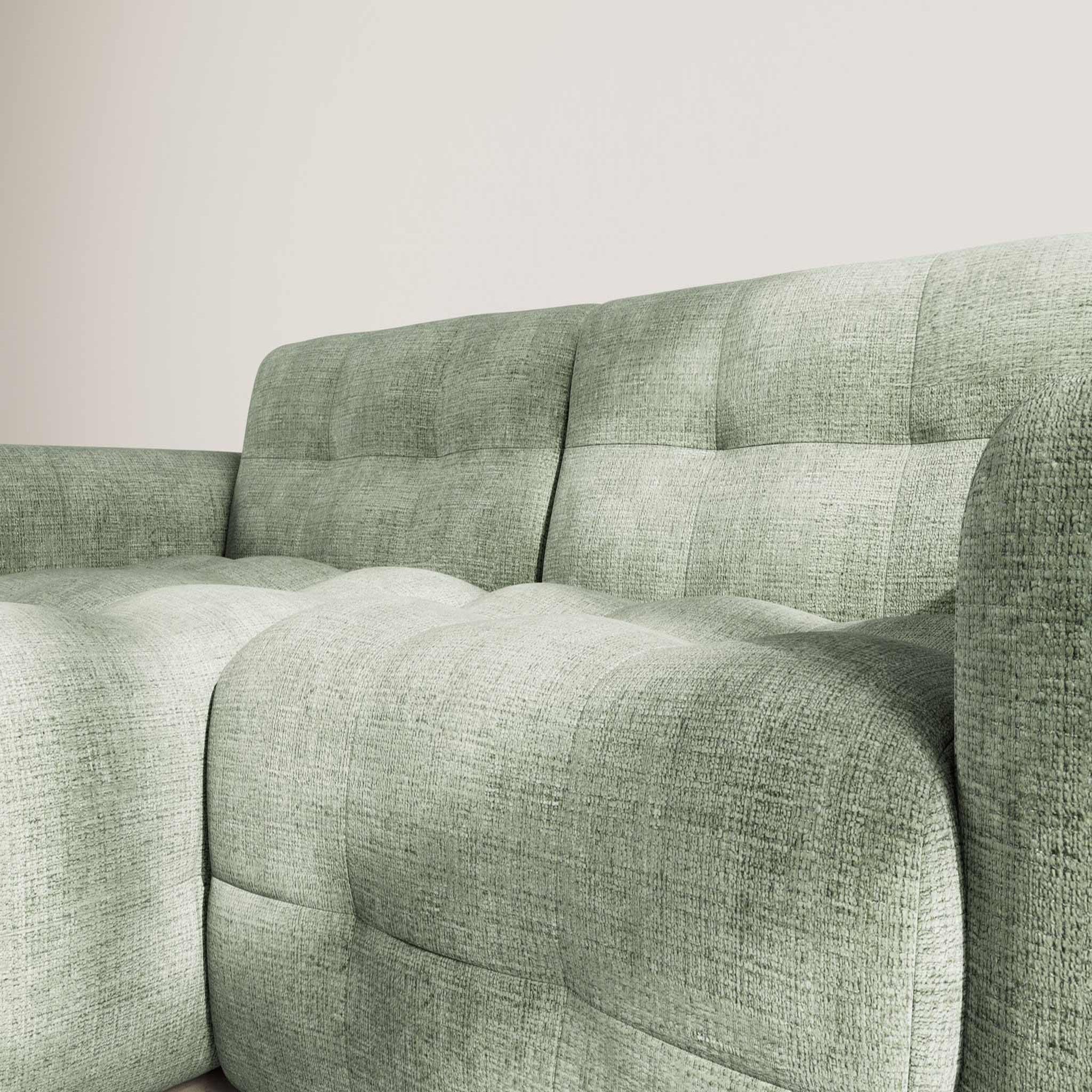 Voir la diapositive 4 : BEST MOBILIER Diane - canapé d'angle gauche 4 places en velours texturé