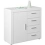 Voir la diapositive 1 : Commode 1 porte 4 tiroirs L94cm BETTI