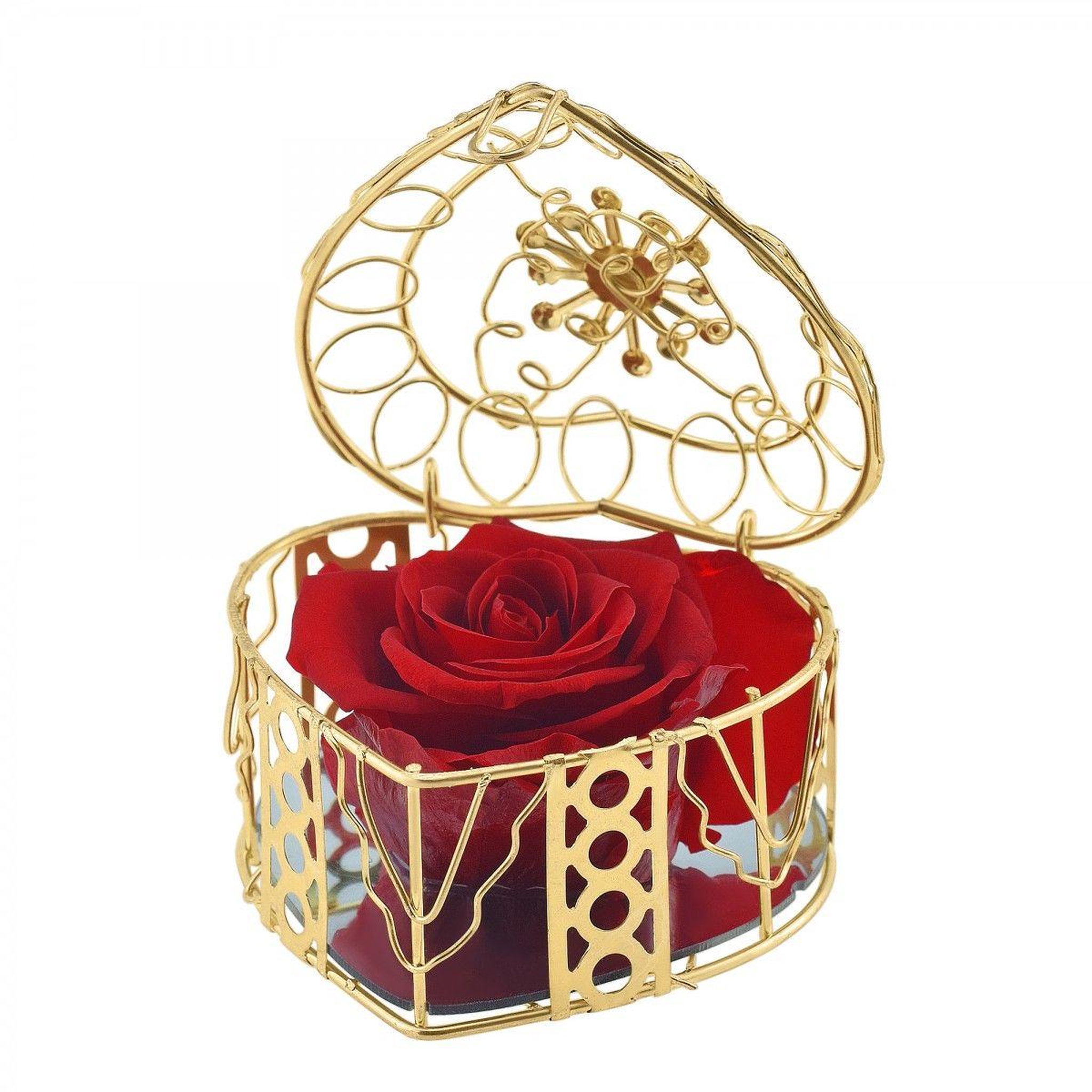 SC CRYSTAL Coffret cœur et sa rose éternelle - stabilisée