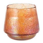 Paris Prix Photophore Design  Pois  21cm Orange Rouille