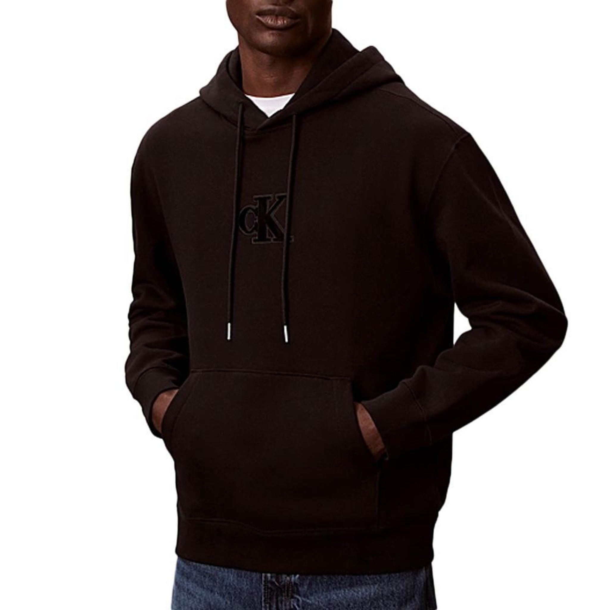 CALVIN KLEIN JEANS Sweat à Capuche Noir Homme Calvin Klein Jeans 3500. Coloris disponibles : Noir