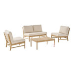 SWEEEK Salon de jardin bois d'acacia naturel 4 places - Lunari