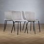 Voir la diapositive 4 : IDIMEX Lot de 4 chaises AUDREY en tissu