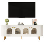 MERAX Meuble tv blanc 170 cm mdf