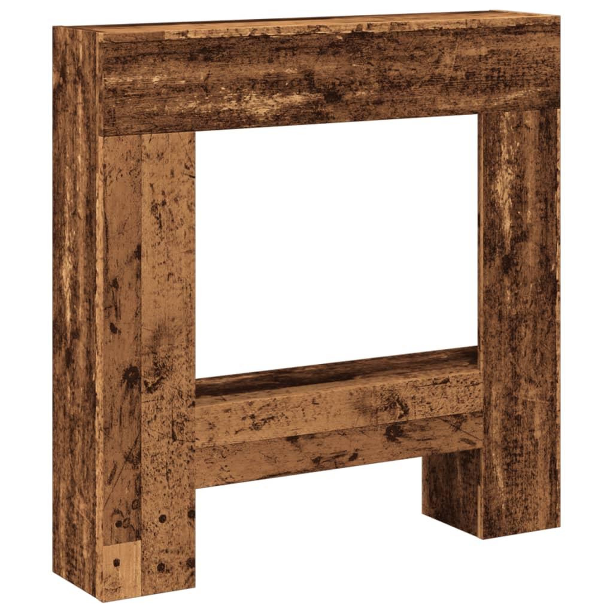 Voir la diapositive 2 : VIDAXL Cadre de cheminee vieux bois 81x18x82 cm bois d'ingenierie