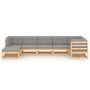 Voir la diapositive 3 : VIDAXL Salon de jardin 7 pcs avec coussins Bois de pin massif