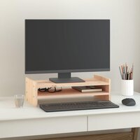 VIDAXL Support de moniteur Bois d'ingenierie 60x23,5x12 cm Blanc