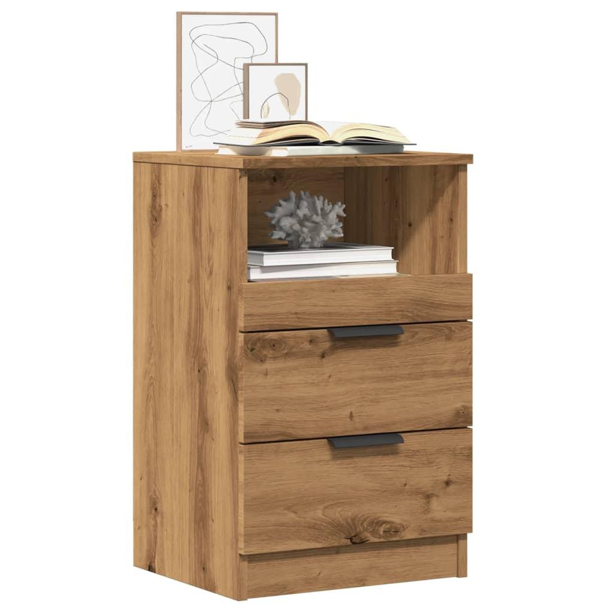 VIDAXL Table de chevet chene artisanal 40x36x65 cm bois d'ingenierie
