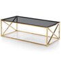 Paris Prix Table Basse Verre Design  Gladis  120cm Or & Noir