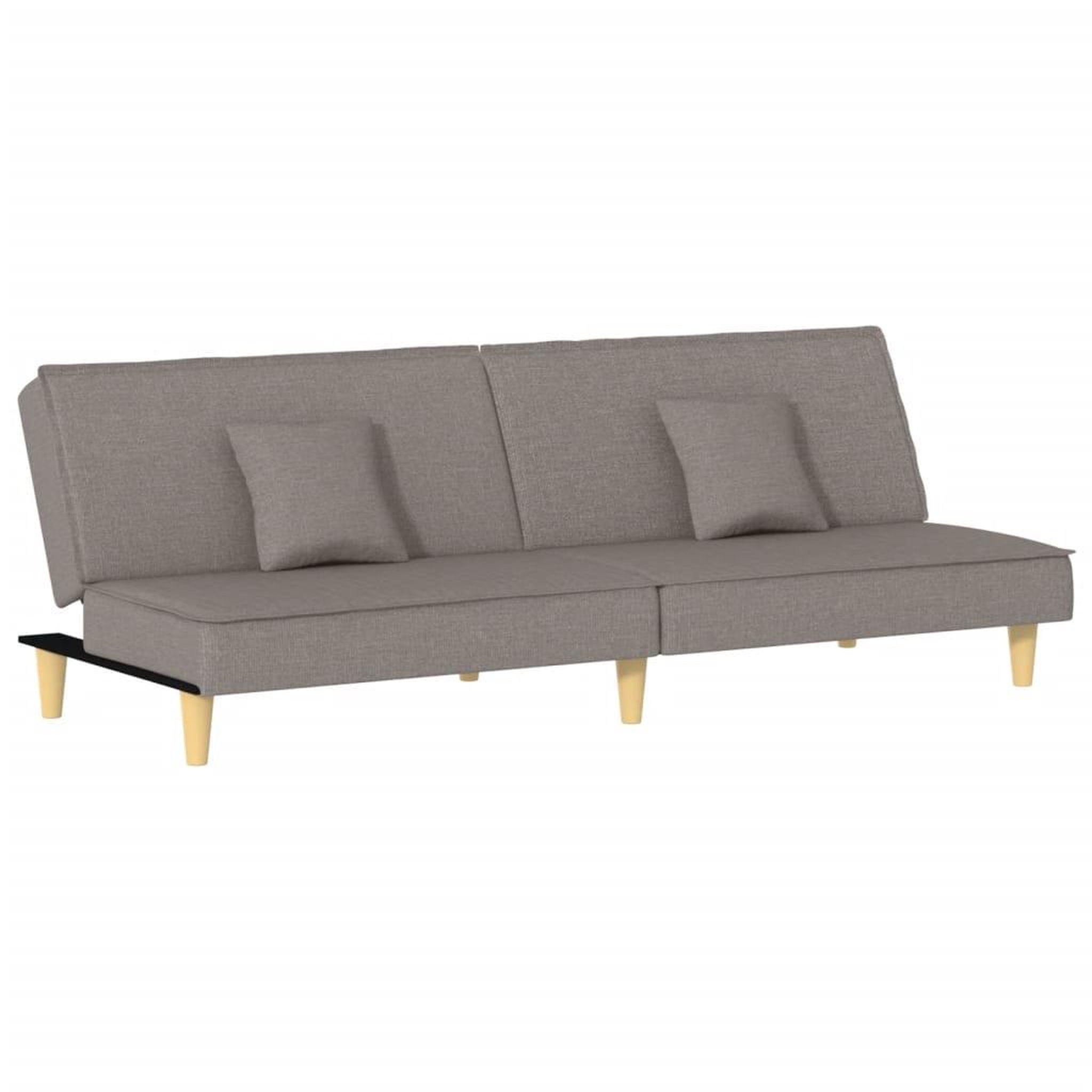 Voir la diapositive 2 : VIDAXL Canape-lit taupe tissu
