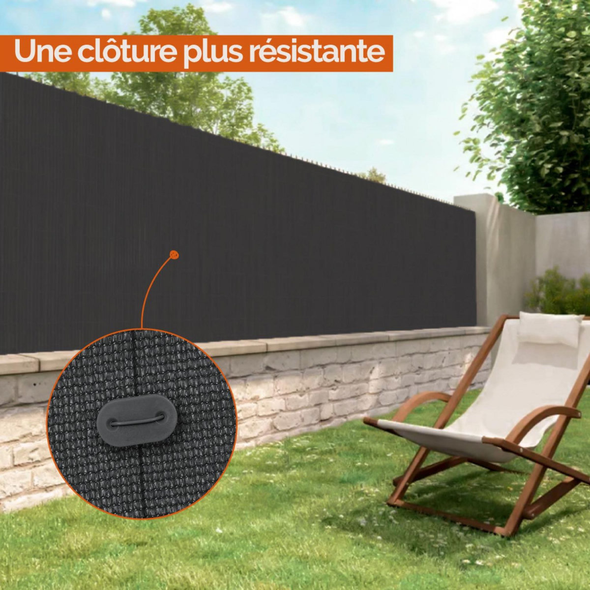 LINXOR Lot de 5 kits de kits de fixation pour brise vue, canisse anti-UV