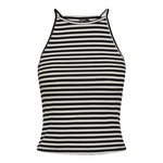 Pieces Top Noir/Blanc Femme Pieces Pcostina Strap. Coloris disponibles : Noir