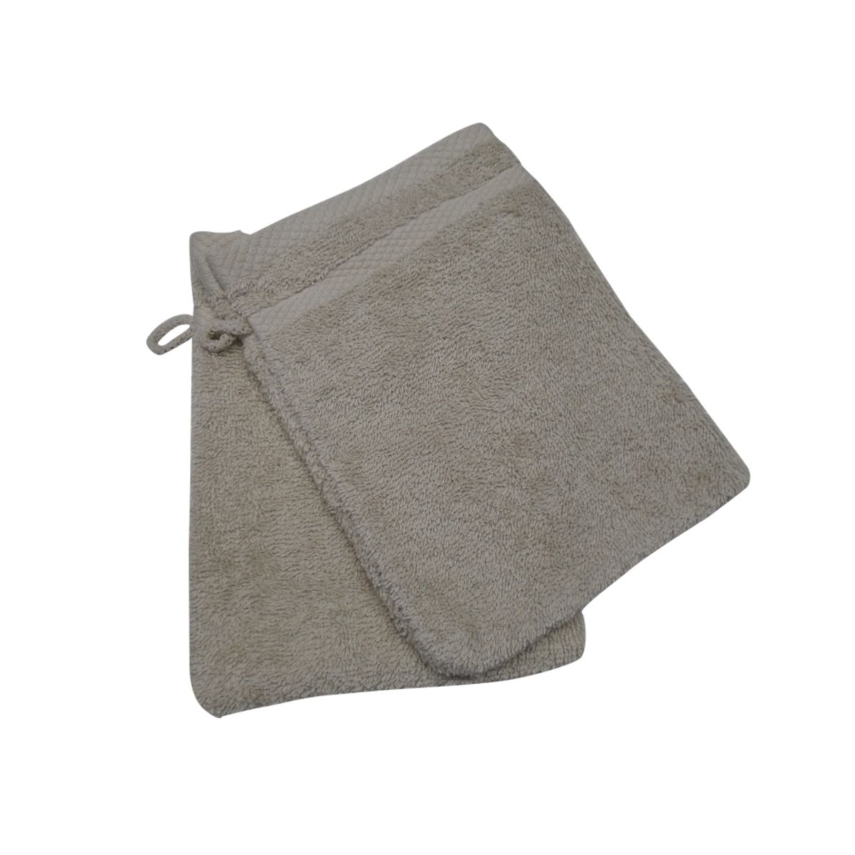 ACTUEL Lot de 2 gants de toilette unis en coton 500 g/m²