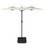 Voir la diapositive 5 : VIDAXL Parasol de jardin a double tete avec LED blanc sable 316x240 cm
