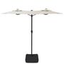Voir la diapositive 5 : VIDAXL Parasol de jardin a double tete avec LED blanc sable 316x240 cm