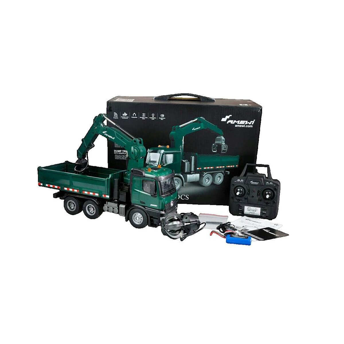 MERCEDES Voiture radiocommandée Amewi Mercedes-Benz Arocs verte 1:14