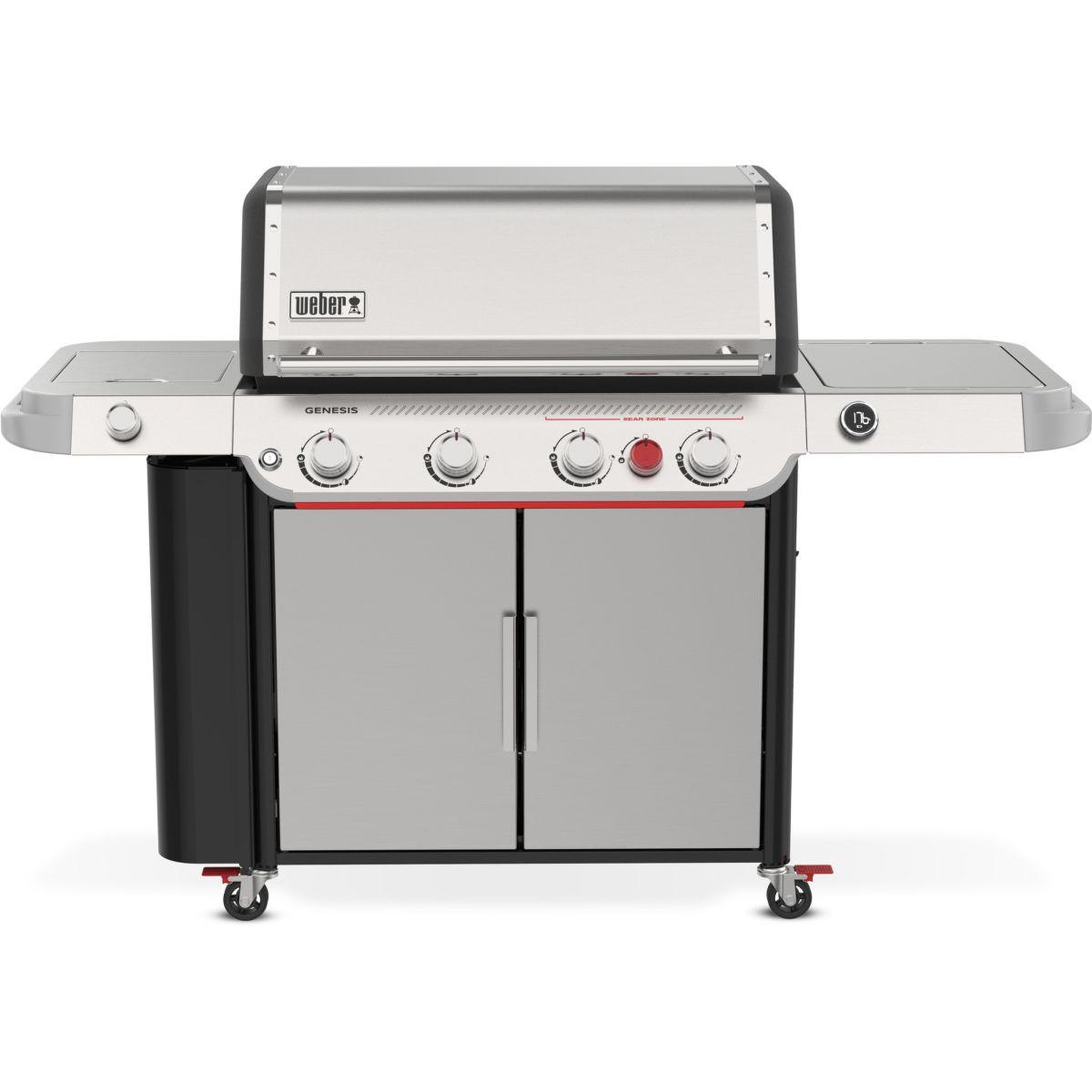 Weber Barbecue gaz genesis sp-435 4 brûleurs réchaud latéral thermomètre digital sur chariot, 86x48 cm
