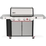 Weber Barbecue gaz Genesis SP-435 4 brûleurs réchaud latéral thermomètre digital sur chariot, 86x48 cm