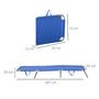 Voir la diapositive 3 : OUTSUNNY Bain de soleil transat pliable dossier réglable multipositions métal et polyester bleu