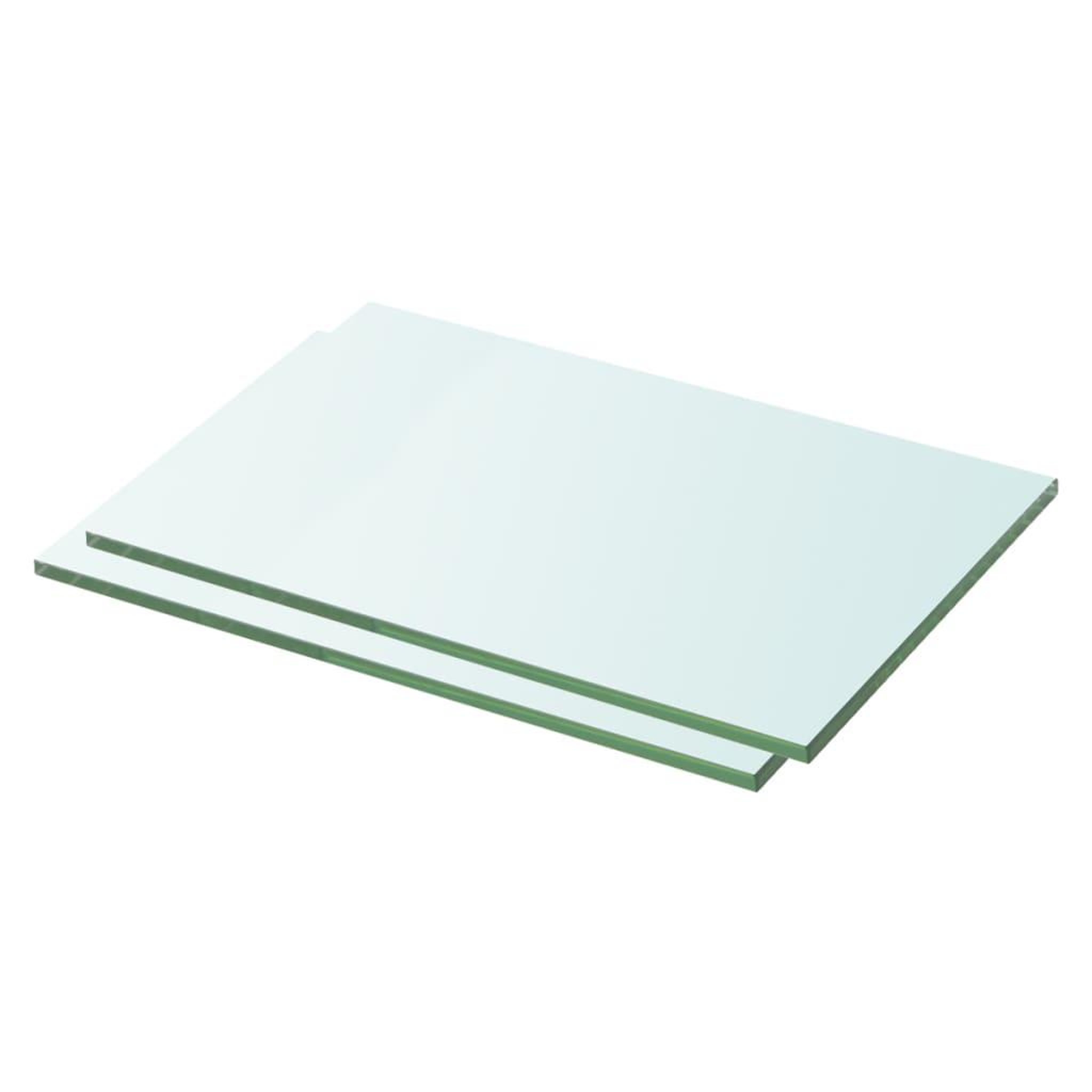 Voir la diapositive 1 : VIDAXL Panneaux d'etagere 2 pcs Verre Transparent 30 x 15 cm