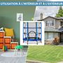Voir la diapositive 4 : HOMCOM Trampoline enfant Ø 1,40 × 1,60H m filet de sécurité porte zipée couvre-ressorts 6 poteaux rembourrés inclus bleu