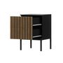 Voir la diapositive 5 : BEST MOBILIER Savanna - table de chevet - effet bois et noir - 40 cm