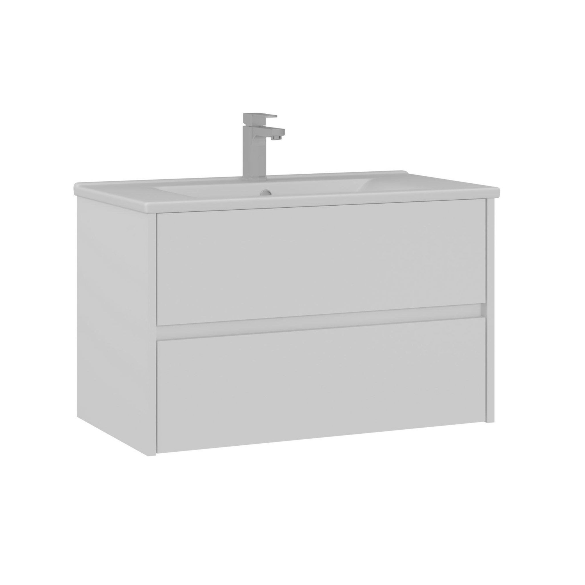 Habitat et Jardin Meuble Vasque  Side 85 v2  - 85 x 45 x 52 cm - Matte White