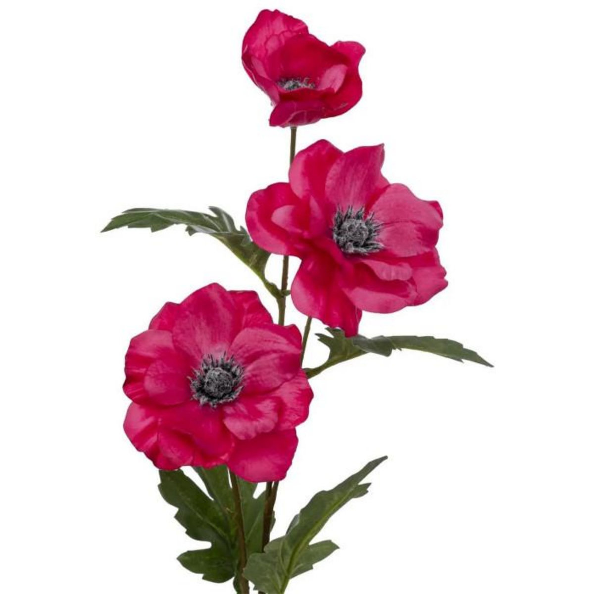 ATMOSPHERA Fleur Artificielle  3 Anémones  69cm Rose Fuchsia