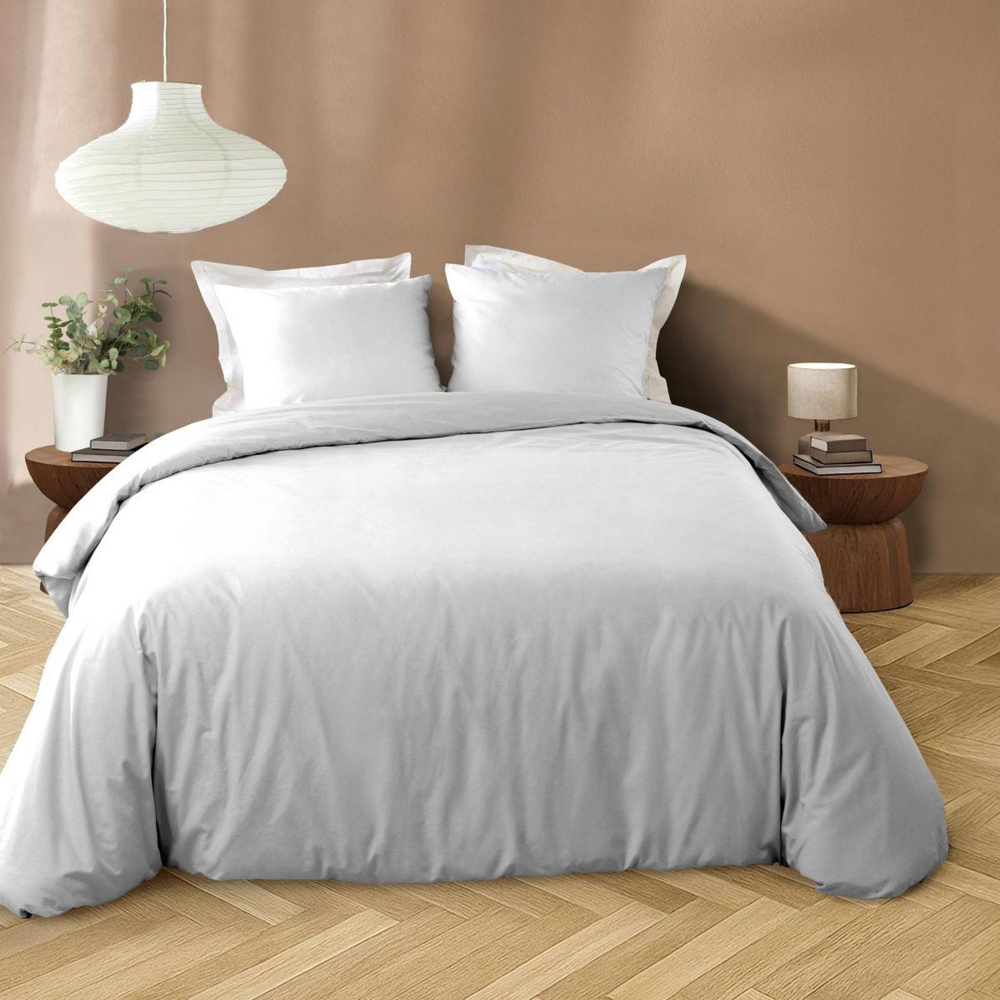 Douceur d'Intérieur Parure de lit 3 pièces  liam  240x220cm blanc