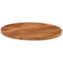 Voir la diapositive 3 : VIDAXL Dessus de table Ø50x2,5 cm rond bois massif d'acacia