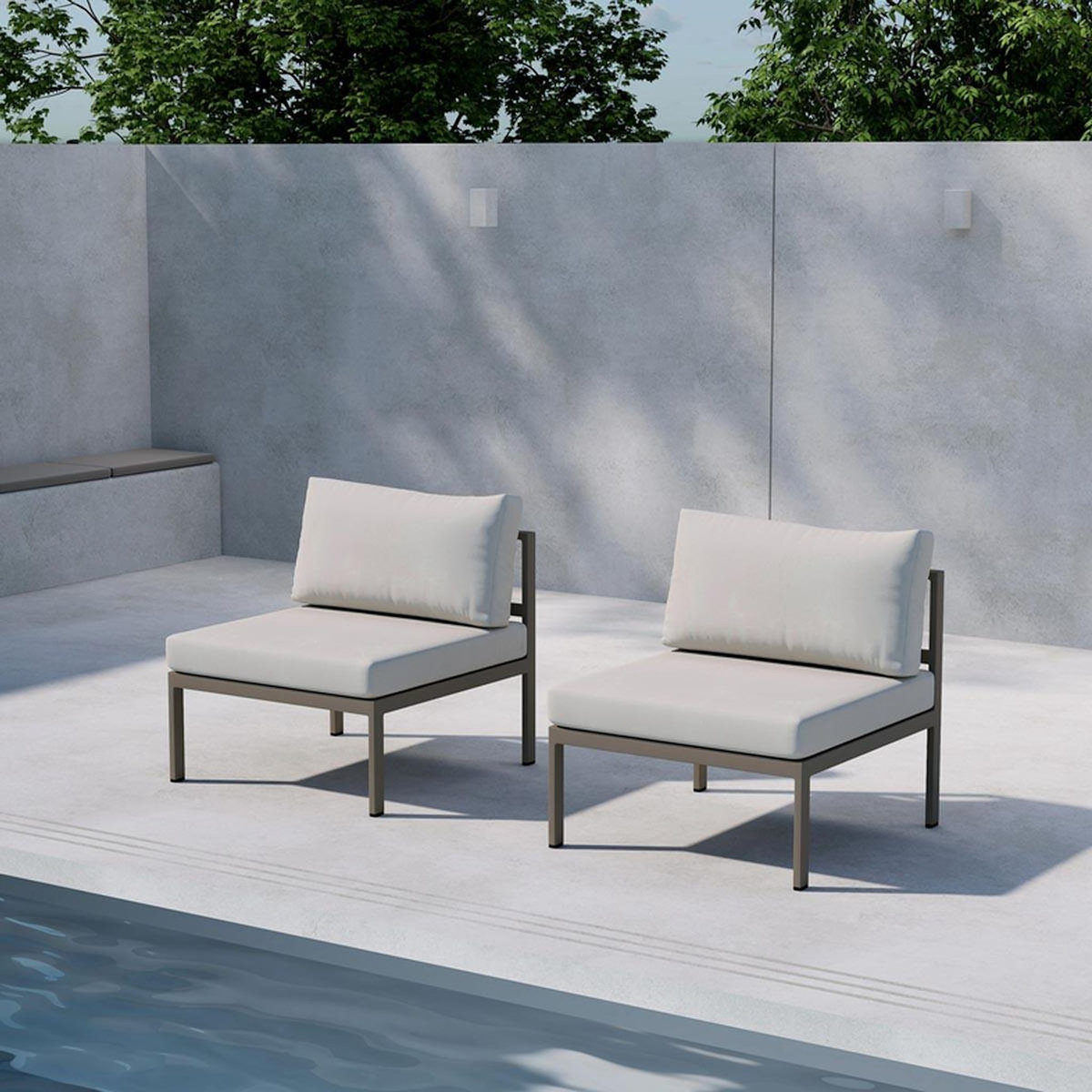Paris Prix Module Canapé de Jardin  Copacabana  74cm Marron