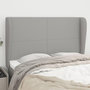 Voir la diapositive 1 : VIDAXL Tete de lit avec oreilles Gris clair 147x23x118/128 cm Tissu
