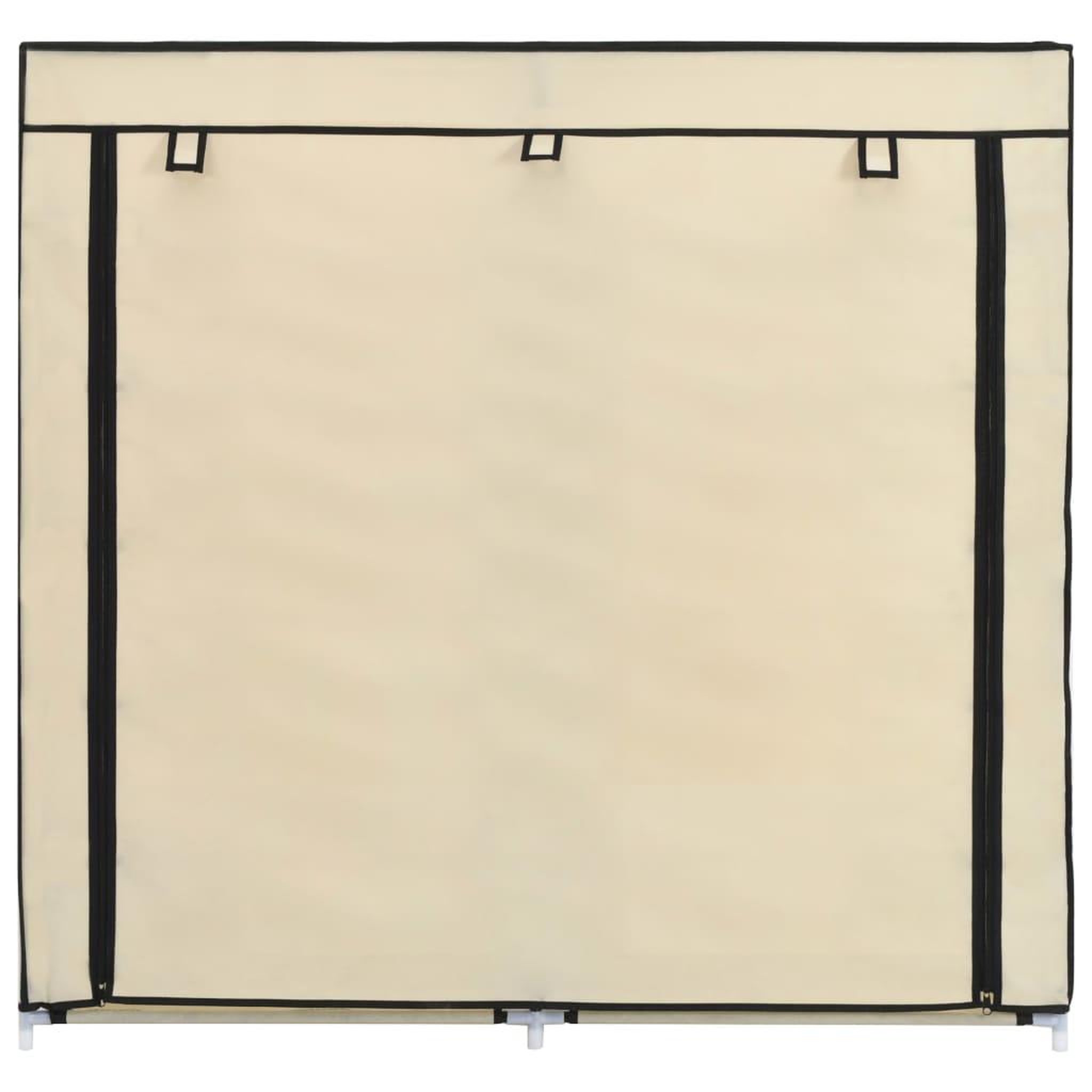 Voir la diapositive 4 : VIDAXL Armoire a chaussures avec housse Creme 115x28x110 cm Tissu