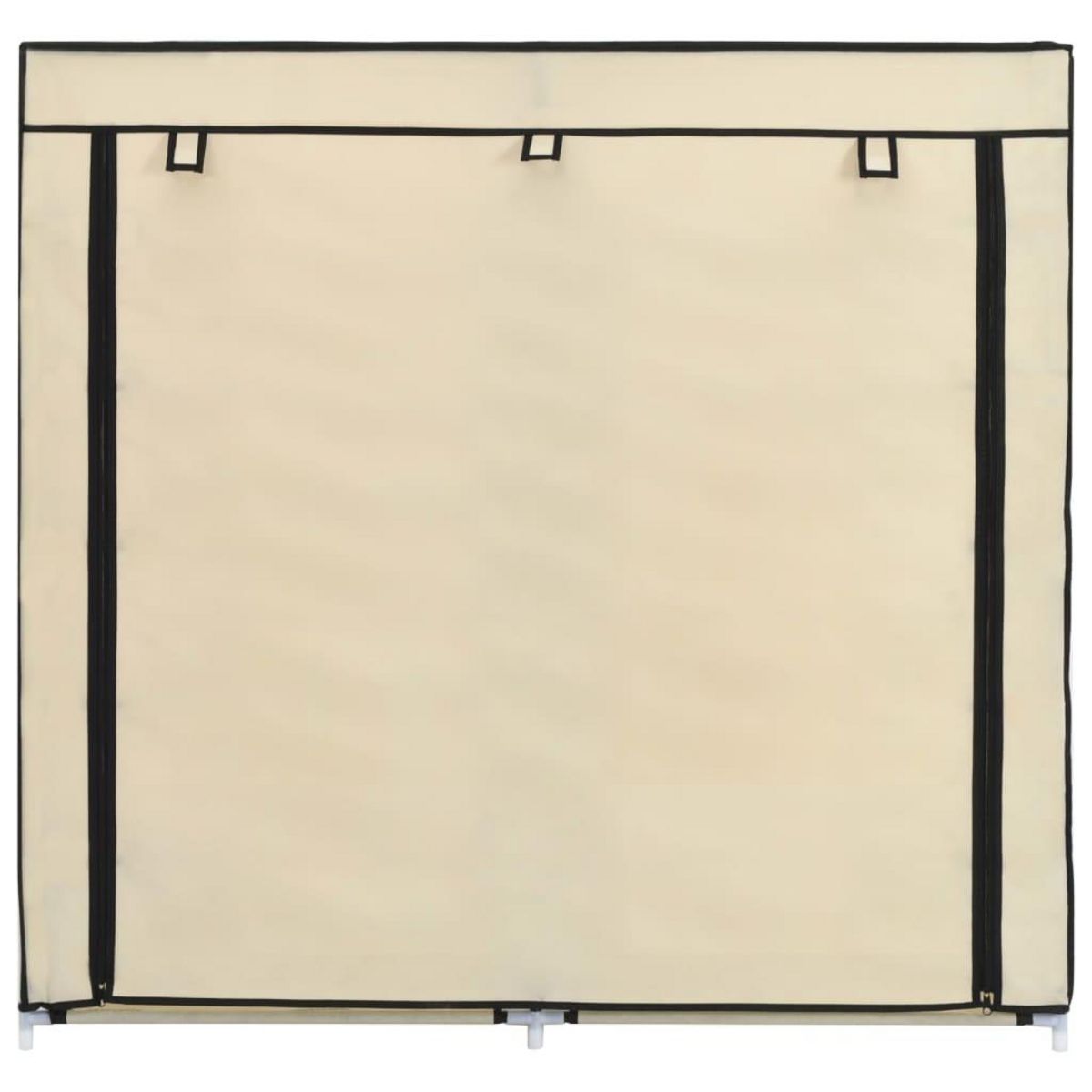 VIDAXL Armoire a chaussures avec housse Creme 115x28x110 cm Tissu
