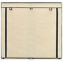 Voir la diapositive 4 : VIDAXL Armoire a chaussures avec housse Creme 115x28x110 cm Tissu