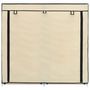 Voir la diapositive 4 : VIDAXL Armoire a chaussures avec housse Creme 115x28x110 cm Tissu