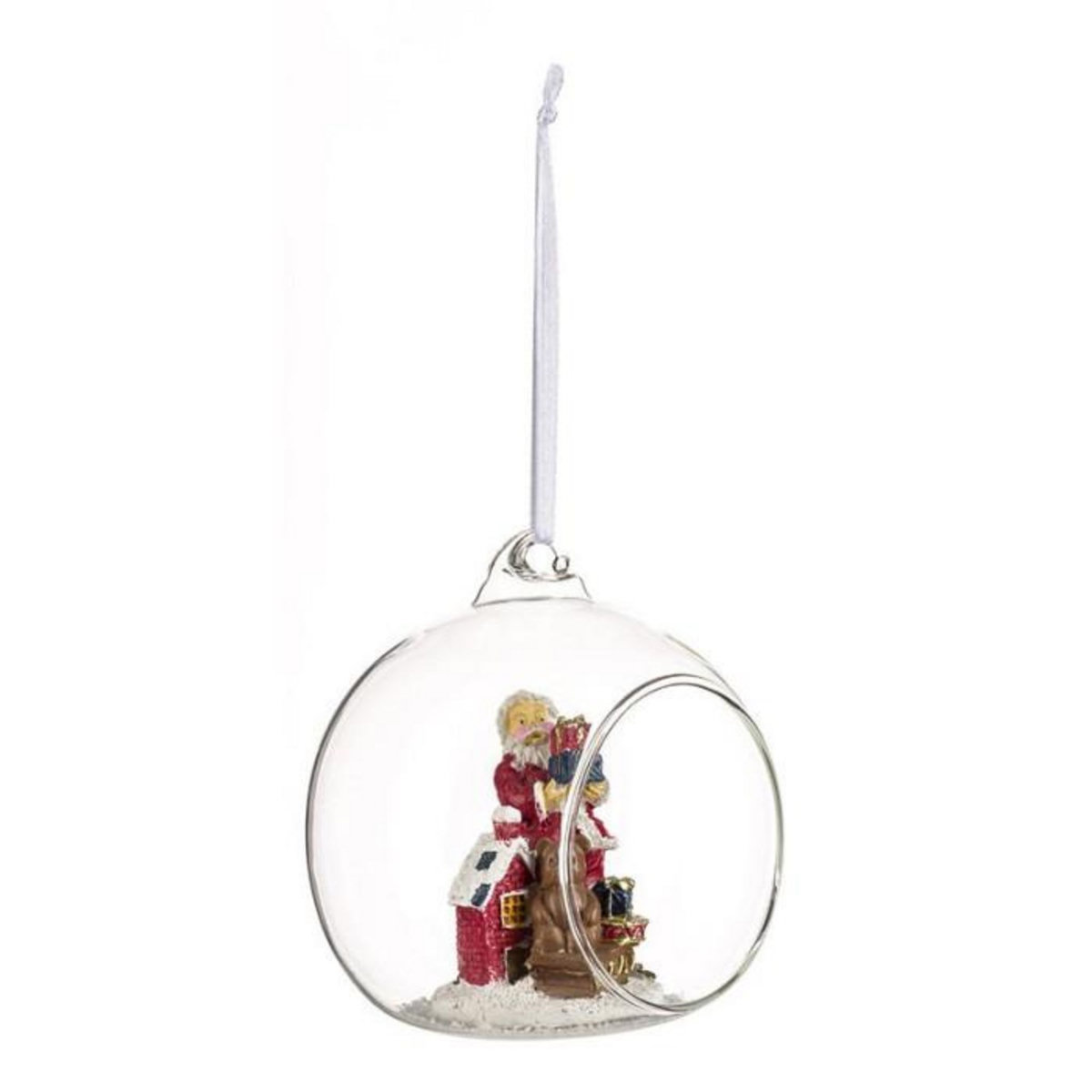 FEERIC LIGHT & CHRISTMAS Boule de Noël en Verre  Ouverte  9cm Transparent