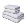 Voir la diapositive 1 : LOVELY HOME Lot de 4 serviettes - LOVELY HOME - 2 Serviettes 50 x 100 cm + 2 Draps de douche 70 x 140 cm - Blanc