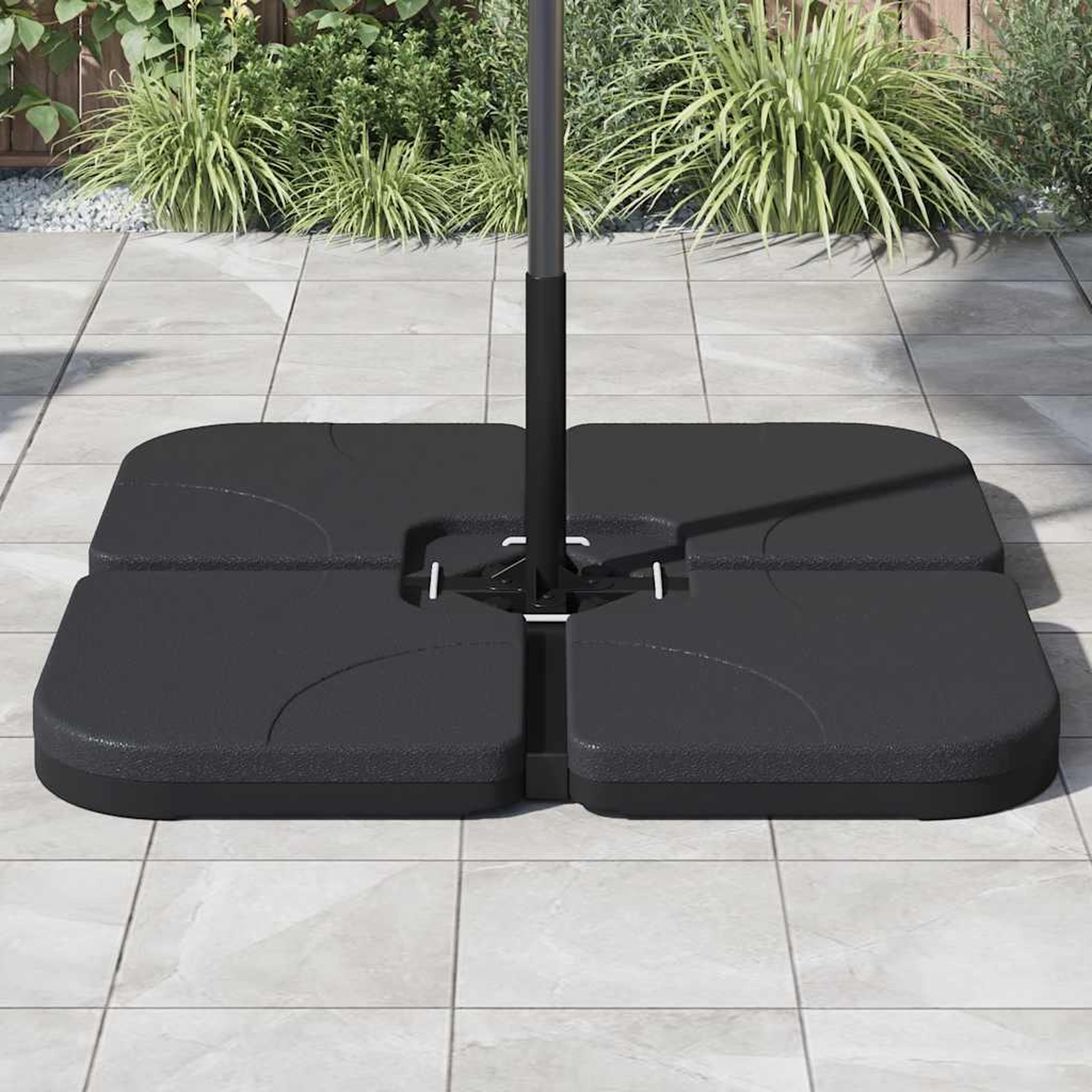 Voir la diapositive 3 : VIDAXL Base de parasol portable sable/eau 60 l