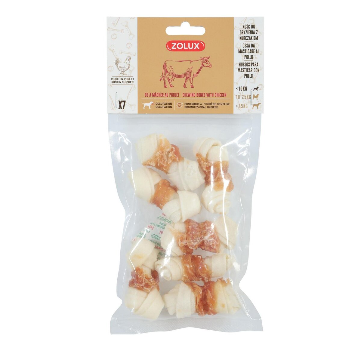 Zolux Os à mâcher au poulet XS   lot de 7  - ZOLUX