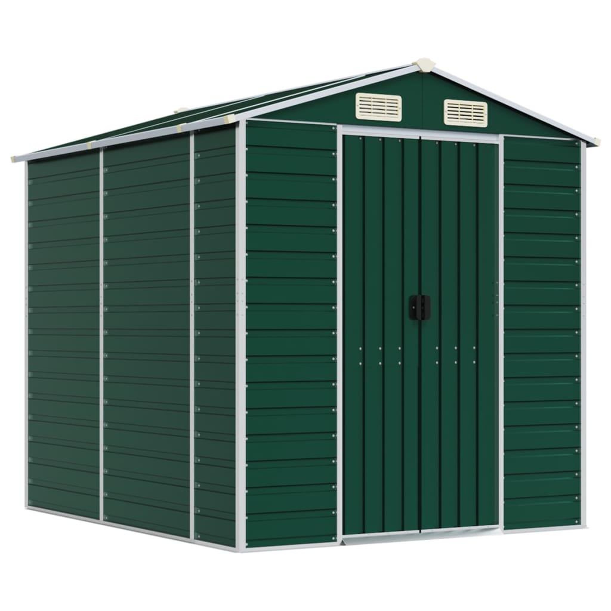 Voir la diapositive 2 : VIDAXL Abri de jardin vert 191x215x198 cm acier galvanise
