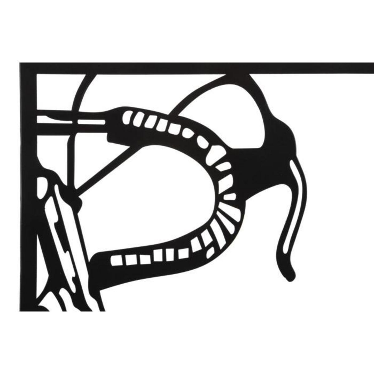 Paris Prix Lot de 3 Décorations Murales Encadrées  Fishes  60cm Noir